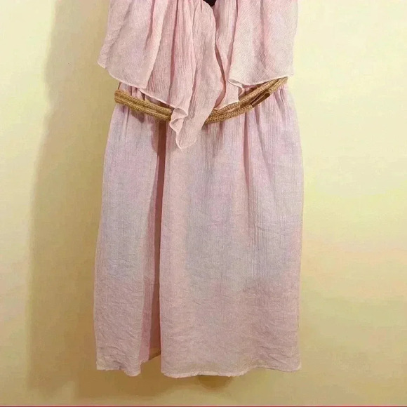 Hello Miss Ruffle Tank Mini Dress Rope Belt - Picture 11 of 12